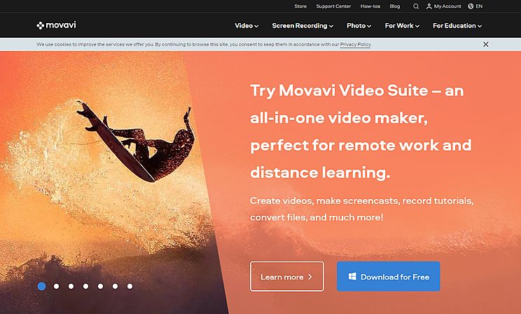 Movavi Video Suite ad and CTA