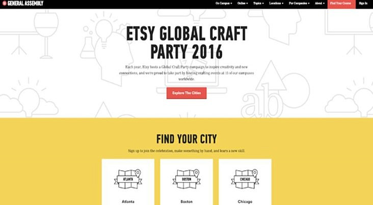 Etsy and General Assembly Event ad