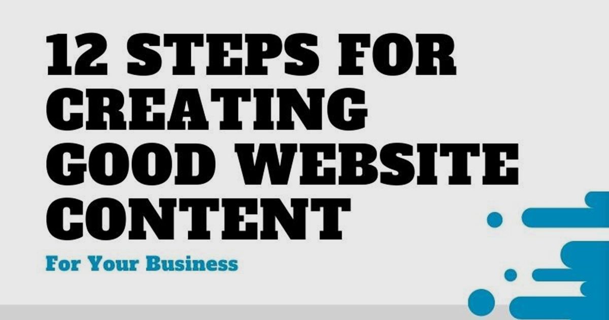 A 12-Step Checklist for Creating Good Website Content [Infographic]