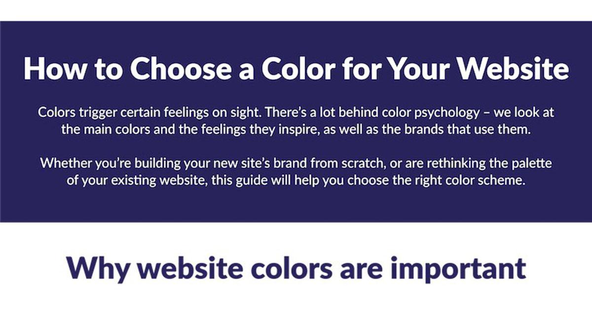 How to Pick the Right Website Color Scheme [Infographic]
