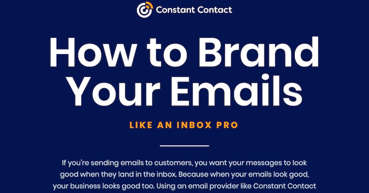 Six Steps for Branding Your Emails Like a Pro [Infographic]