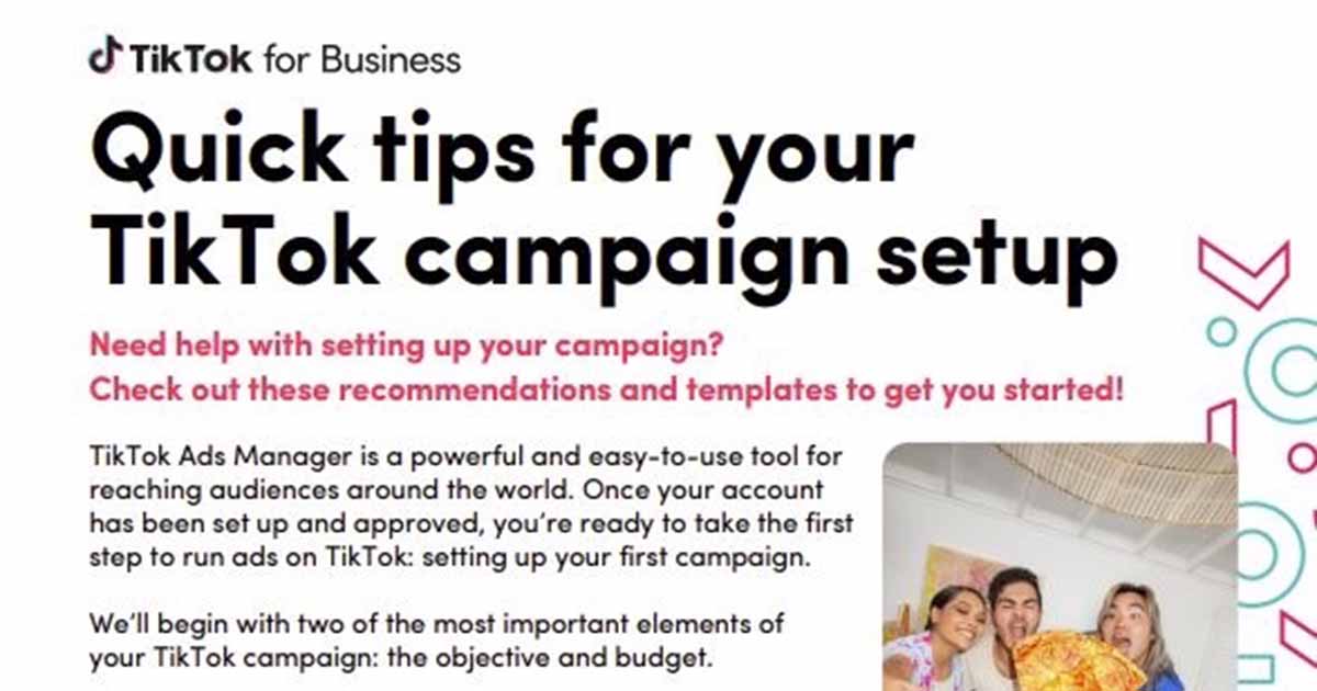 Tips for Setting Up Your First TikTok Ad Campaign [Infographic]