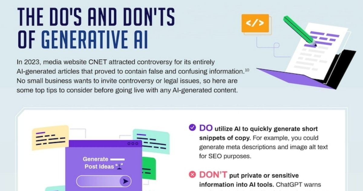 The Do's and Don'ts of Generative AI for Small Businesses [Infographic]