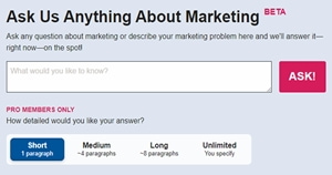 NEW: 'Ask Us Anything' Tool From MarketingProfs