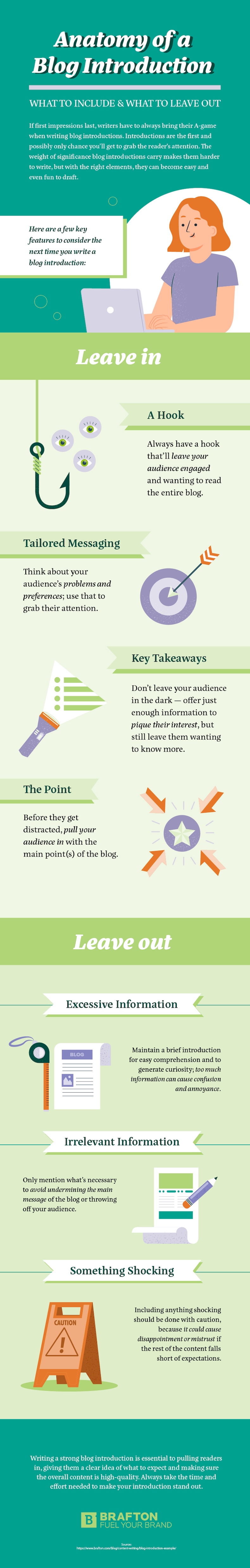 Anatomy of a blog post introduction infographic